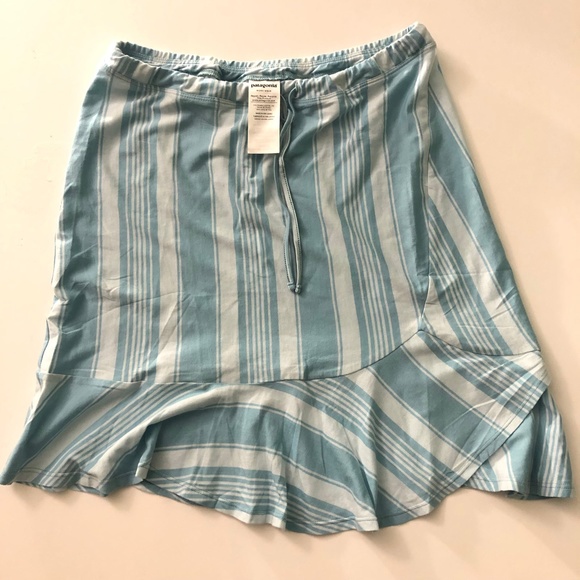 Patagonia Dresses & Skirts - Patagonia Granite Stripe Dam Blue Alpine Valley Skirt Women’s Size Small